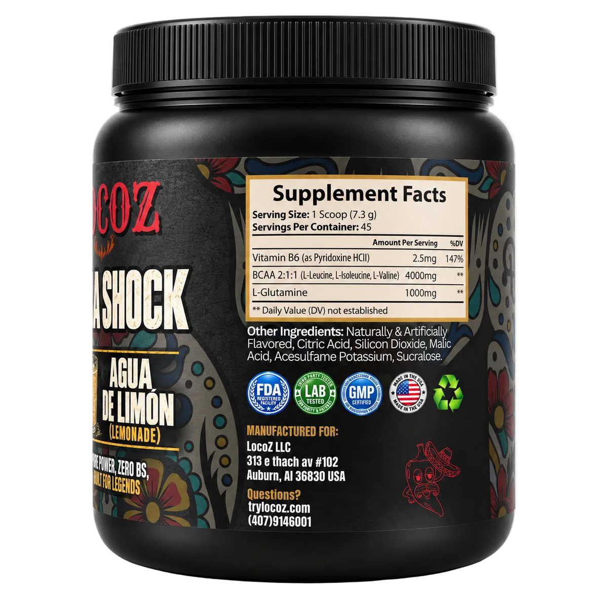 LOCOZ BCAA Shock – BCAA 2:1:1 + L-Glutamine